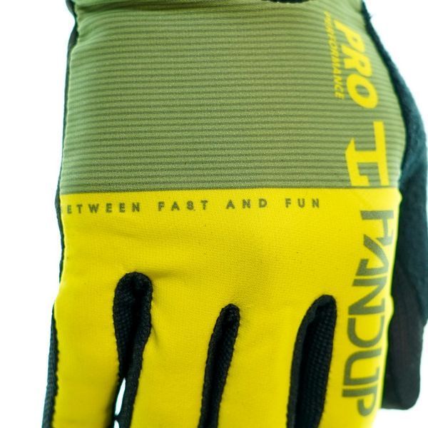 Велосипедні перчатки Handup PRO - Olive/ Hi Viz Yellow M PROP4079 фото