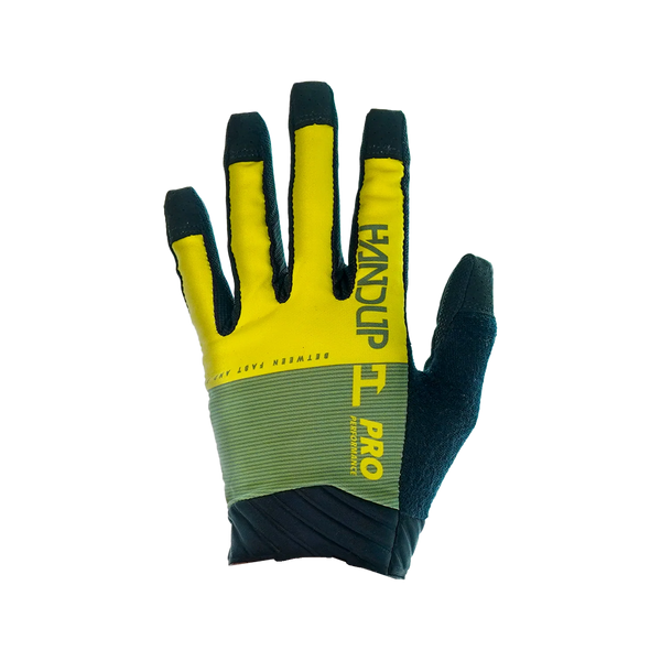 Велосипедні перчатки Handup PRO - Olive/ Hi Viz Yellow M PROP4079 фото