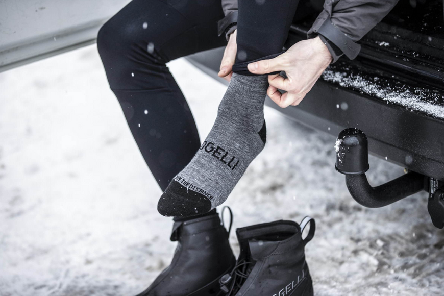 Велошкарпетки зимові з вовни меріноса Rogelli Wool сірі 36-39 ROG351052.36.39 фото