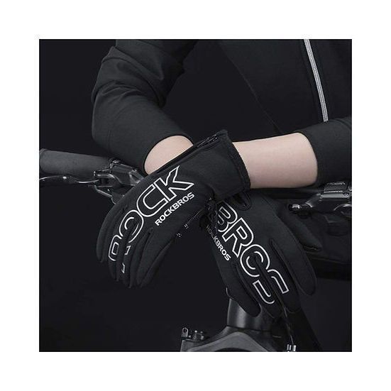 Велорукавиці утеплені із захистом від вітру Rockbros S091-4BK (XL) S091-4BK-M фото
