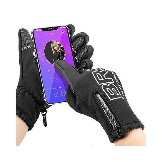 Велорукавиці утеплені із захистом від вітру Rockbros S091-4BK (XL) S091-4BK-M фото