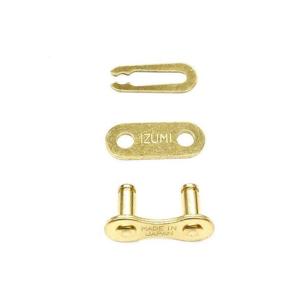 Ланцюг Izumi Jet Black/Gold 1шв 116 зв. fixed gear, трекінг, фікс ES410JB/G фото