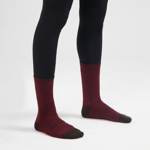 Велошкарпетки зимові з вовни меріноса Rogelli Wool 2-pack Bordeaux/Brown 36-39 RC4510000.690.39 фото